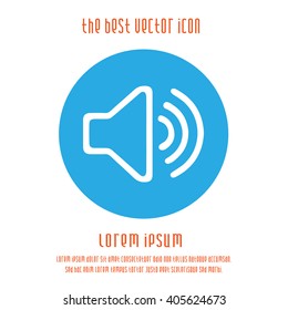 Sound symbol vector icon. Simple isolated logo sign.