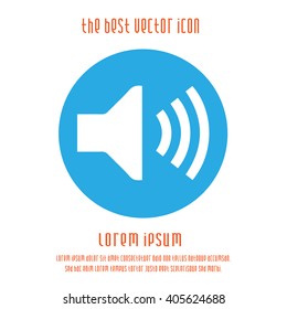 Sound symbol vector icon. Simple isolated logo sign.