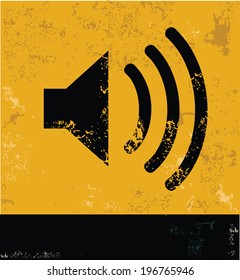 Sound symbol,grunge vector