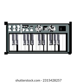 sound synthesizer audio game pixel art retro vector. bit sound synthesizer audio. old vintage illustration