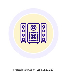 Sound System color circle icon , vector, pixel perfect, illustrator file