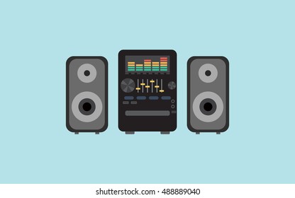 Sound System Flat Vector Design Music 