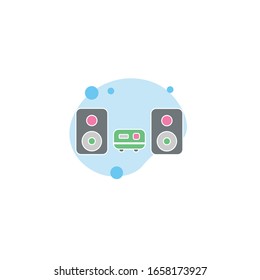 sound system flat vector icon