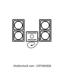 Sound system icon design template EPS 10