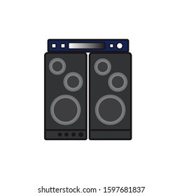 Sound system icon design template EPS 10