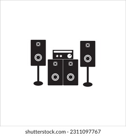 sound system icon logo vector design