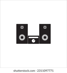 sound system icon logo vector design