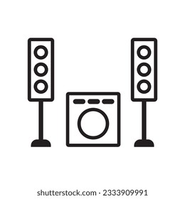 sound system icon logo vector design template