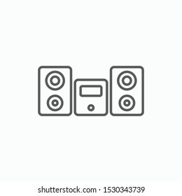 Sound System Icon, Music System Vector Illustration