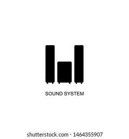sound system icon vector black design