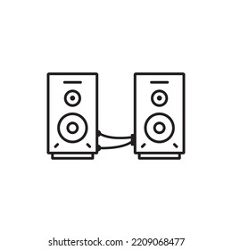 Sound System Icon Vector Illustration Logo Design