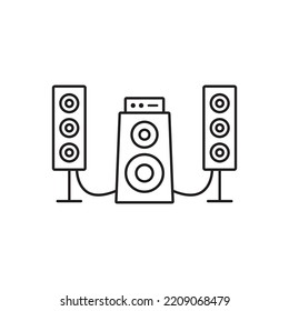 Sound System Icon Vector Illustration Logo Design