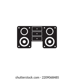 sound system icon vector illustration logo design