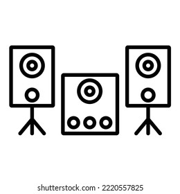 Sound System Icon Vector Image. Can Also Be Used For Web Apps, Mobile Apps And Print Media.