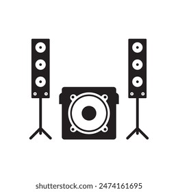 Sound system icon vector symbol design