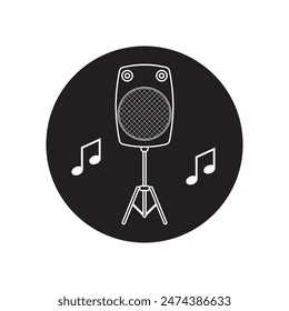 Sound system icon vector symbol design