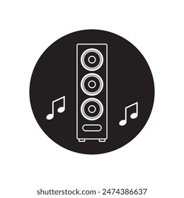Sound system icon vector symbol design