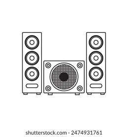 Sound-System-Symbol Vektorgrafik Symbol Design