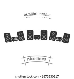 sound system isolated vector icon. household appliances design element
