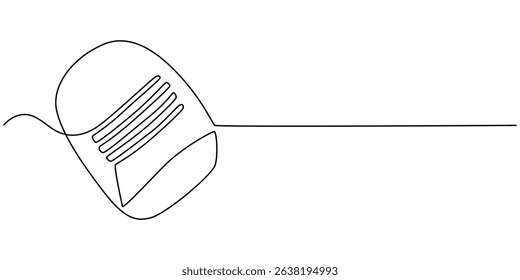 Sound System Line Icon continuous one line drawing, Playful Illustration for Wireless Speaker, Music Speaker Line Art, Single continuous line drawing Sound speaker in wooden body. Music