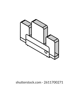 sound system living room isometric icon vector. sound system living room sign. isolated symbol illustration