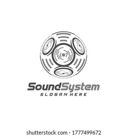 Sound System Logo Design Vector, Sound Logo Template, Concept Design Creative, Icon Symbol