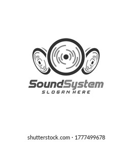 Sound System Logo Design Vector, Sound Logo Template, Concept Design Creative, Icon Symbol