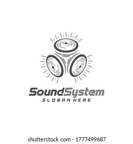 Sound System Logo Design Vector, Sound Logo Template, Concept Design Creative, Icon Symbol