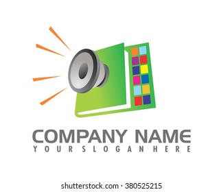 sound system logo image icon vector