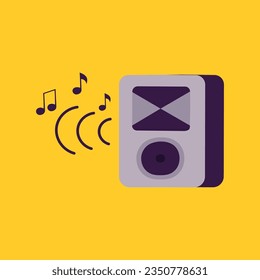 sound system with orange background