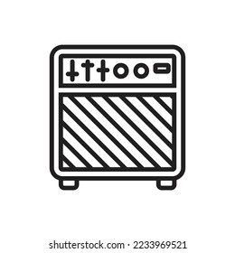Sound System Outline Icon Vector Illustration