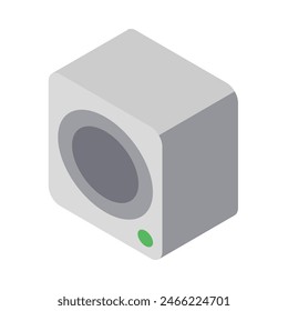 Sound system Simple flat illustration in isometric view.