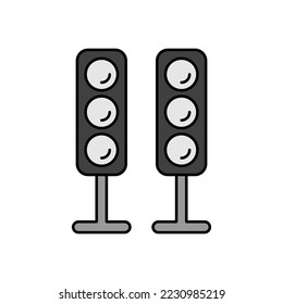 Sound system speakers vector grayscale icon. Acoustic speakers with three speakers for sound