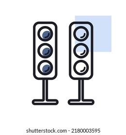 Sound system speakers vector isolated icon. Acoustic speakers with three speakers for sound