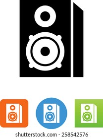 Sound system stereo speaker icon