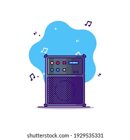 Sound System Vector Cartoon Illustration. Music Icon Concept White Isolated. Flat Cartoon Style Suitable for Web Landing Page, Banner, Sticker, and Background
