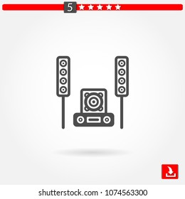 sound system vector icon