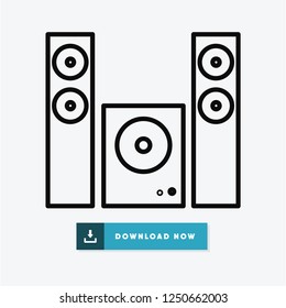 Sound system vector icon