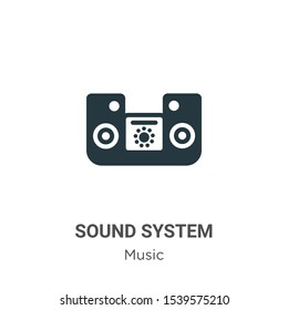 Sound system vector icon on white background. Flat vector sound system icon symbol sign from modern music collection for mobile concept and web apps design.