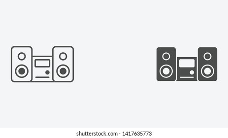 Sound system vector icon sign symbol
