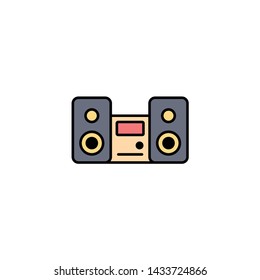 Sound system vector icon sign symbol