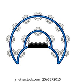 sound tambourine cartoon. shake play, hand circle, performance folk sound tambourine sign. isolated symbol vector illustration