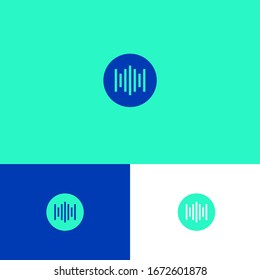Sound tech logo design concept. Sound logomark illustration. Can representing wave, music, fintech, data, play, game.