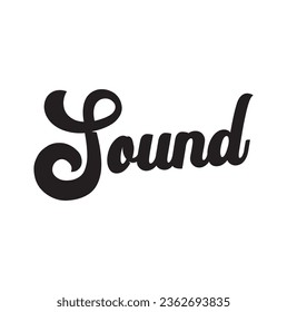sound text on white background.