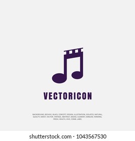 sound track icon, vector illustration, sound industry, entertainment concept