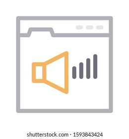 sound vector color line icon 