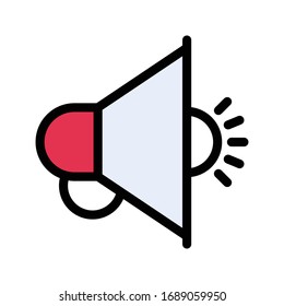 sound vector flat color icon 