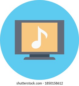 icono de color plano del vector de sonido 