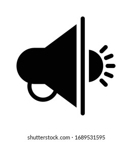 sound vector glyph flat icon 