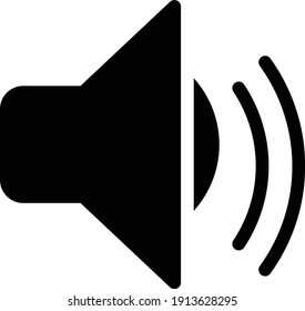 sound vector glyph flat icon